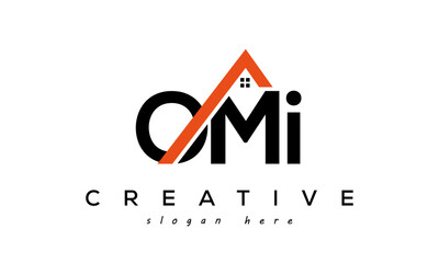 initial OMI letters real estate construction logo vector	