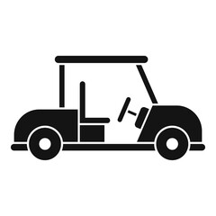 Poster - Golf cart car icon, simple style