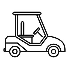 Canvas Print - Golf cart equipment icon, outline style