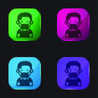 © LIGHTFIELD STUDIOS - Boy four color glass button icon