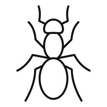 Animal Ant Icon, Outline Style
