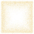 © SunwArt - Gold sparkles glitter dust metallic confetti vector frame border background.