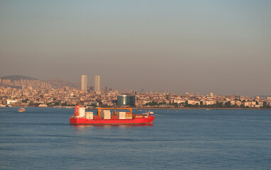 cargo ship in sea