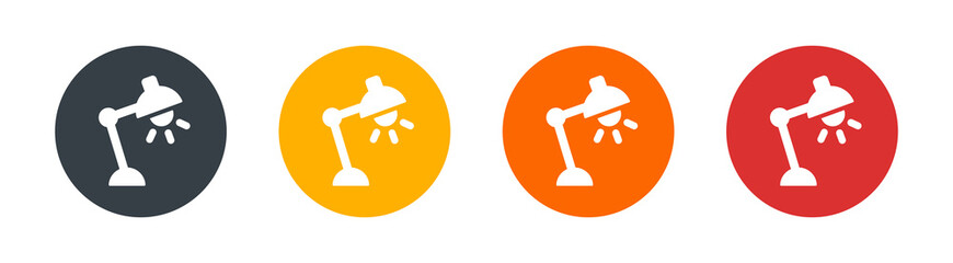 Wall Mural - lamps and lighting device icons set. vector illustration