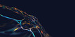 © Siarhei - Data stream. Neural network, artificial intelligence and digital business. 3D illustration of electrical impulses in a network of neural connections. Creative innovation in business start-up