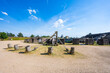Römischer Lastenkran vor Amphitheater in der Colonia Ulpia Traiana bei Xanten (NRW)