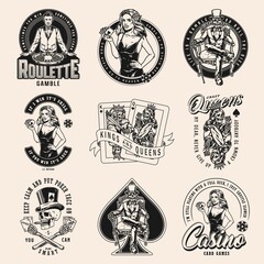 Poster - Gambling vintage designs set