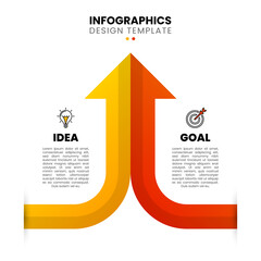 Infographic design template. Business concept with 2 steps