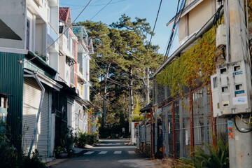 Canvas Print - Closeup shot of a residential district