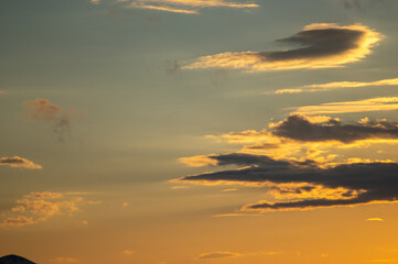 Wall Mural - beautiful orange sky during dusk