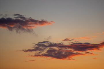 Wall Mural - beautiful orange sky during dusk