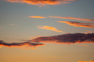 Wall Mural - beautiful orange sky during dusk