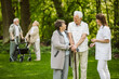 Family of elder people and the caregiver