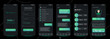 © Sergey - Design of mobile app Cryptocurrency wallet, Chat room, UI, UX, GUI. Set of user registration screens with login and password input, account sign in, sign up, home page. Template Application. UI Design