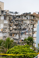 Wall Mural - Collapse of champlain towers Miami Surfside June 24 2021