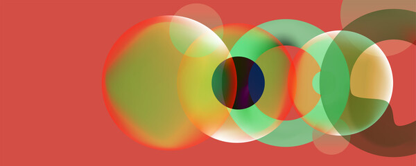 Wall Mural - Round shapes abstraction for web liquid color background design. Fluid gradient shapes composition. Futuristic design posters. Eps10 vector