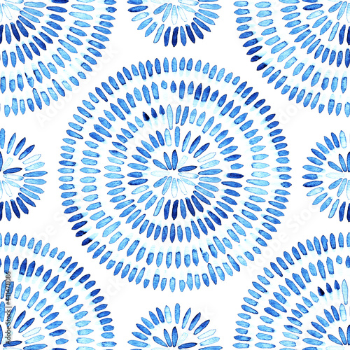 Dekoracja na wymiar  akwarela-bezszwowe-niebieski-i-bialy-wzor-ozdoba-w-stylu-polka-dot-wykonany-recznie-grunge-tekstury