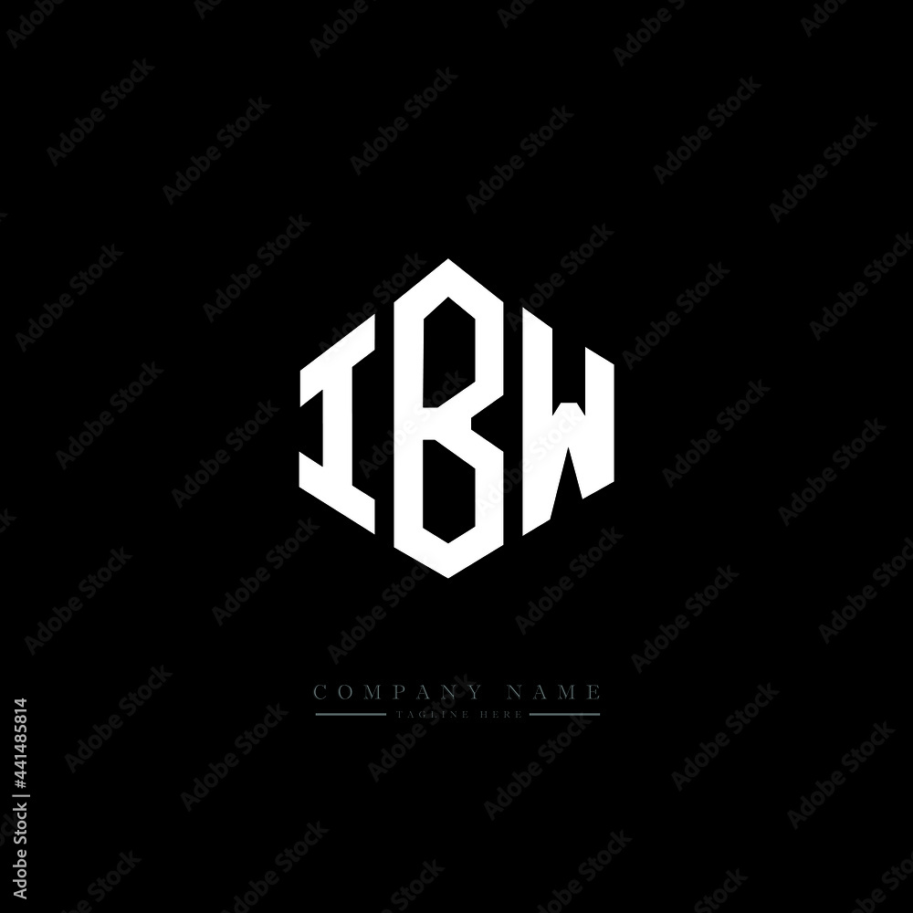 IBW letter logo design with polygon shape. IBW polygon logo monogram. IBW cube logo design. IBW hexagon vector logo template white and black colors. IBW monogram. IBW business and real estate logo. 
