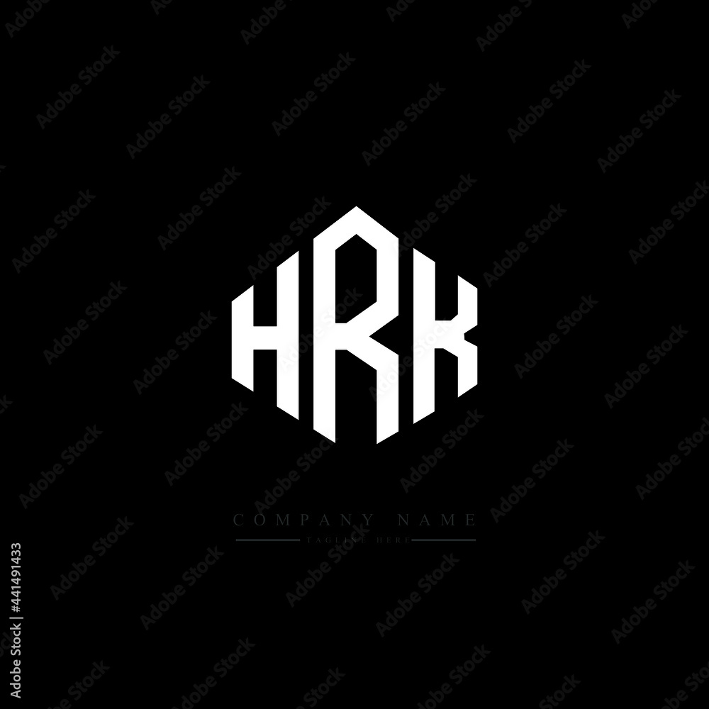 Image vectorielle Stock HRK letter logo design with polygon shape. HRK ...