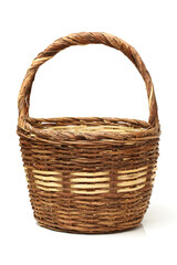 Wall Mural - wicker basket isolated on white background