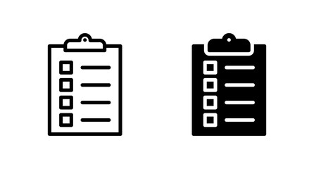 Wall Mural - clipboard icon set vector for computer, web and mobile app