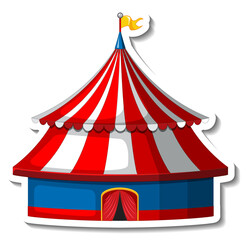 Wall Mural - Sticker template with Circus Tent isolated