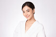 © kitthanes  - Beautiful young asian woman with clean fresh skin on white background, Face care, Facial treatment, Cosmetology, beauty and spa, Asian women portrait.