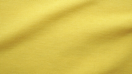 Texture of silk fabric cotton wavy fold, Yellow color of cloth pattern, Wallpaper background