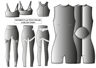 Wall Mural - women activewear, ladies activewear, activewear, fashion, clothing, clothes, isolated, shirt, white, t-shirt, dress, pants, casual, apparel, design, garment, woman, jeans, style, trousers, sport