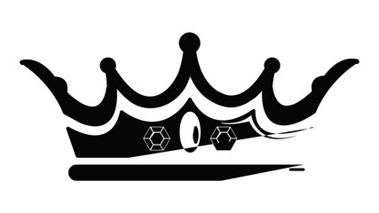 Wall Mural - Princess crown icon animation simple best object on white