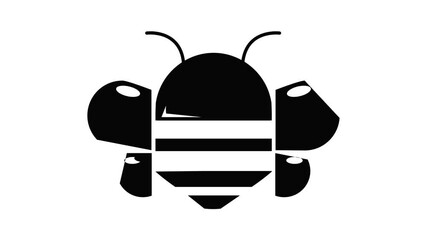 Sticker - Bee icon animation simple best object on white