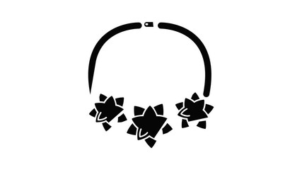 Sticker - Necklace star icon animation simple best object on white