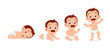 © Colorfuel Studio - cute baby boy in growth cycle progress set