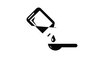Sticker - Medical syrup icon animation simple best object on white