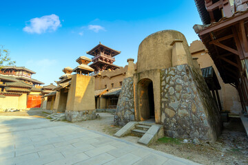 Wall Mural - Qin and Han ancient city park, Guizhou, China.