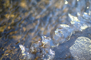 clean transparent fresh water stream background nature abstract