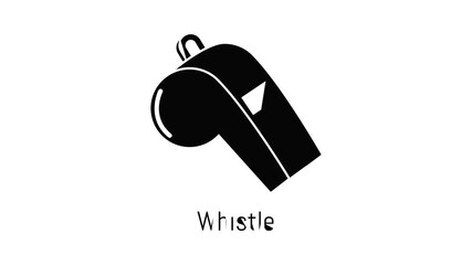 Poster - Whistle icon animation simple best object on white