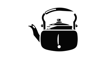 Canvas Print - Kettle break icon animation simple best object on white
