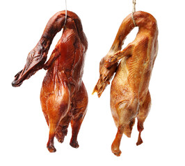 Sticker - Peking Duck, China's most famous dish on white background