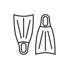 Wall Mural - flippers icon. linear flippers icon. vector illustration. flippers vector icons. black linear flippe