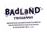Fototapeta Młodzieżowe - Vector Illustration Grunge Typography Font Set