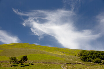 clouds over the mountains