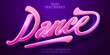 © DesignVectX - Dance text, calligraphic style editable text effect