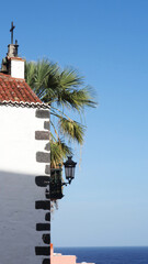 church detail on the coast, Santa Cruz, La Palma, Canary islands 