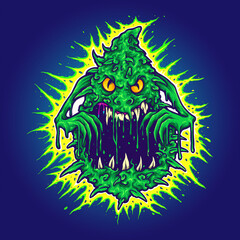  Ghost Cannabis Weed Monster Vector illustrations for your work Logo, mascot merchandise t-shirt, stickers and Label designs, poster, greeting cards advertising business company or brands.