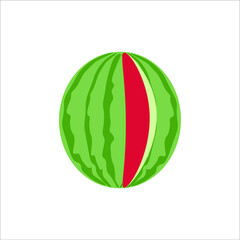 Wall Mural - Watermelon icon on white background