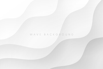 Wall Mural - Abstract white and gray wavy shape layers on background. Modern and minimal curve pattern design. You can use it to cover brochure templates, posters, banner web, print ads, etc. Vector illustration