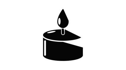 Wall Mural - Candle icon animation simple best object on white