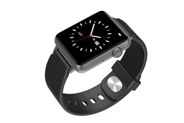 Aufkleber - Black Modern Smart Watch Mockup with Strap. 3d Rendering