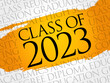CLASS OF 2023 word cloud collage, education concept background